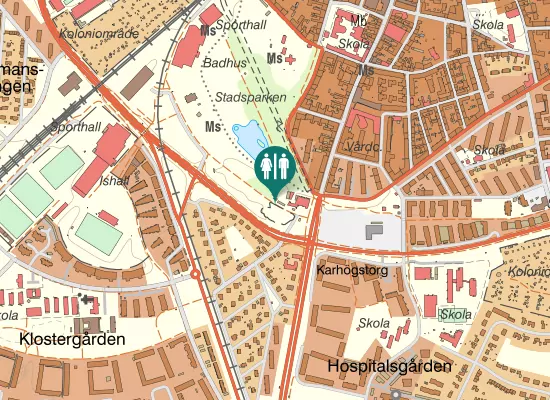 Karta over Parkpromenaden