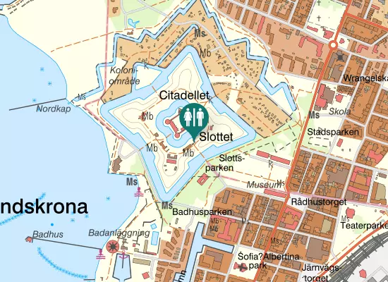 Karta over Slottsvägen