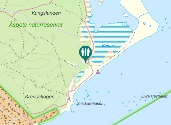 Karta over Snickarehaksvägen