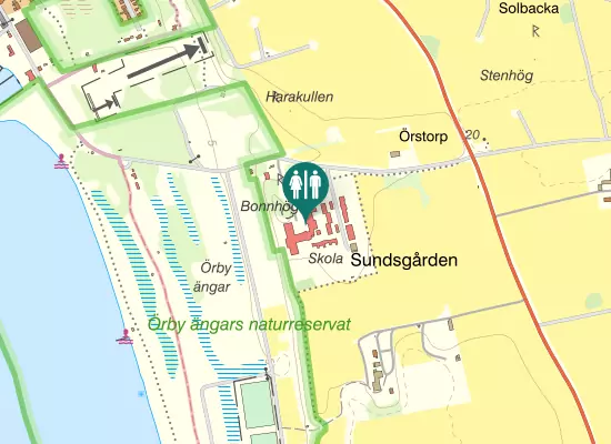 Karta over Örbyvägen