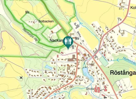 Karta over Nackarpsdalsvägen