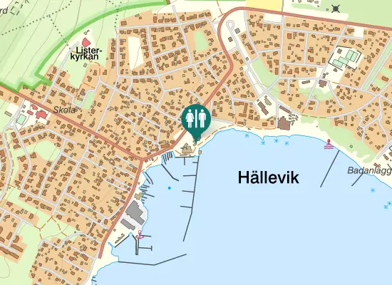 Karta over Strandpromenaden
