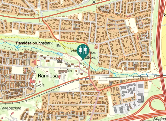 Karta över Södra Brunnsvägen