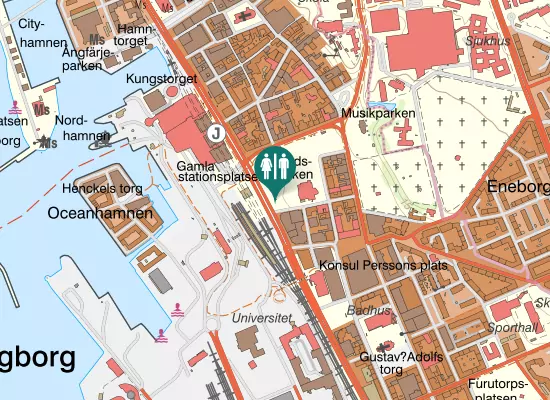 Karta over Järnvägsgatan