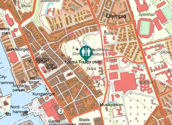 Karta över Hallbergs Trappor