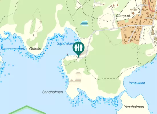 Karta over Sandviksvägen