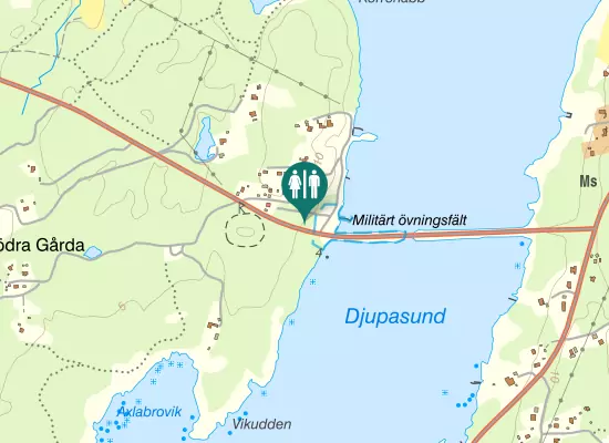 Karta over Djupasundsleden