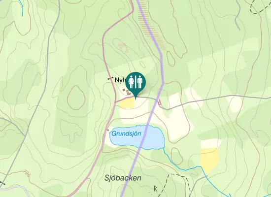 Karta over Grundsjövägen