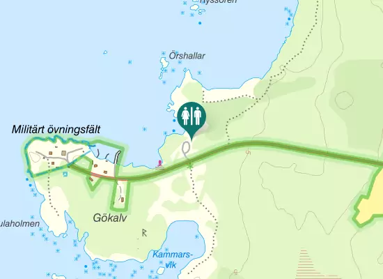 Karta over Gökalvsvägen