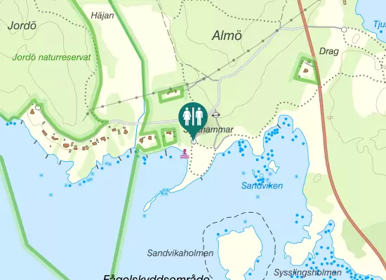Karta over Södra Jordövägen