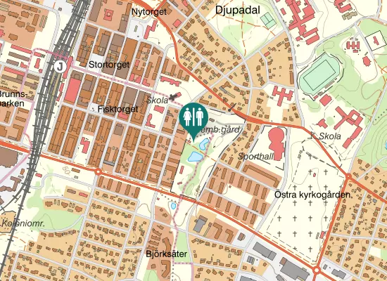 Karta over Åkaregatan