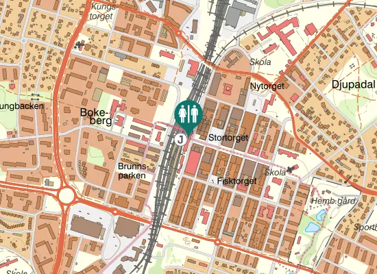 Karta over Järnvägsgatan