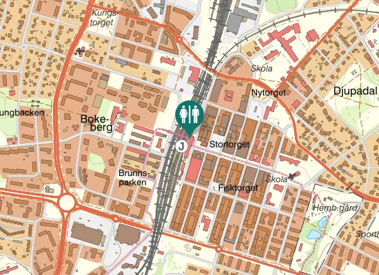 Karta over Järnvägsgatan