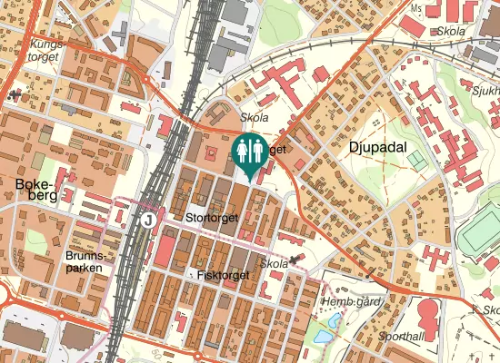Karta over Stadshusgatan