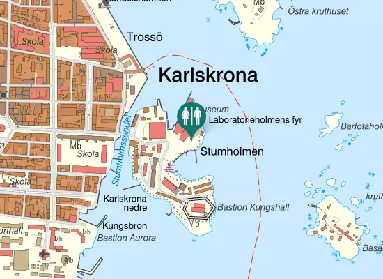 Karta över Bastionsgatan