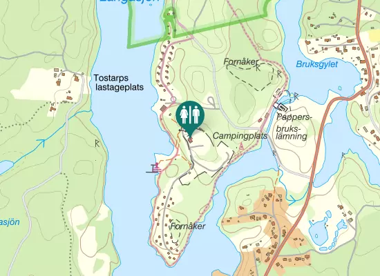 Karta over Långasjönäsvägen