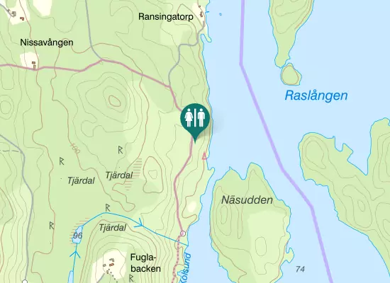 Karta over Västerviksvägen