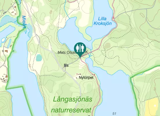 Karta over Långasjönäsvägen
