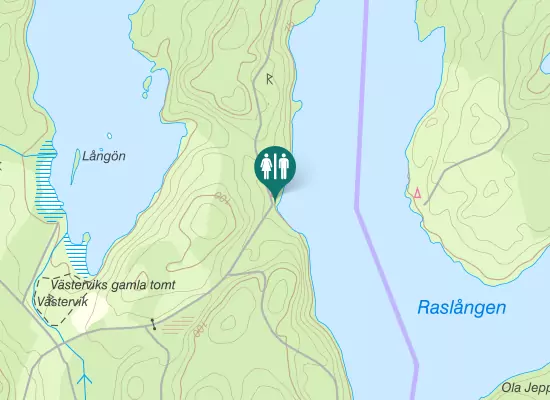 Karta over Västerviksvägen