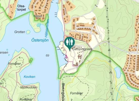 Karta over Strandvägen