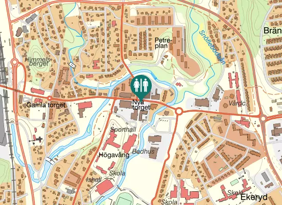 Karta over Östra Storgatan