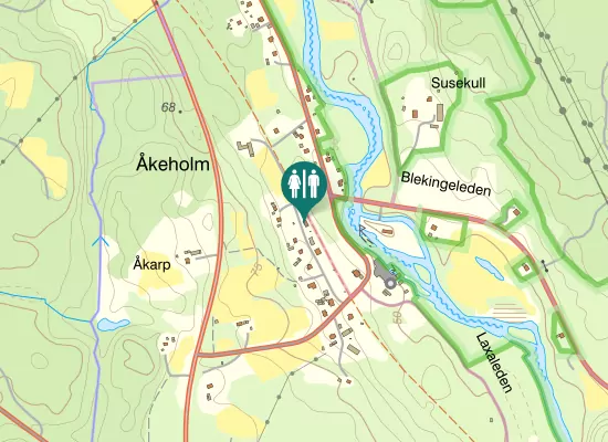 Karta over Åkeholms stationsväg 25