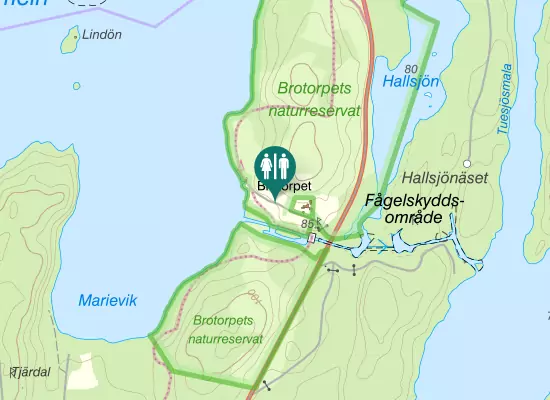 Karta over Mjönäsvägen