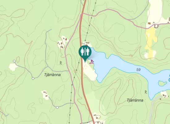 Karta over Halasjövägen
