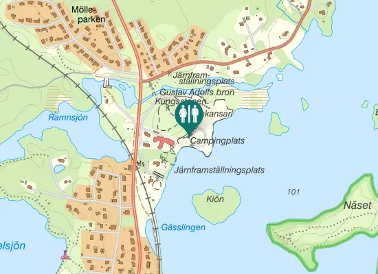 Karta over Campingvägen