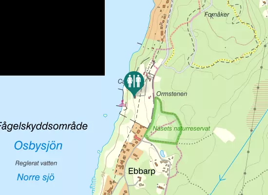 Karta over Ebbarpsvägen