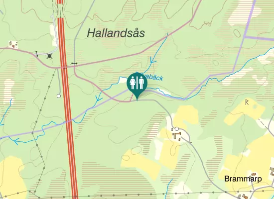 Karta over Högaskogsvägen