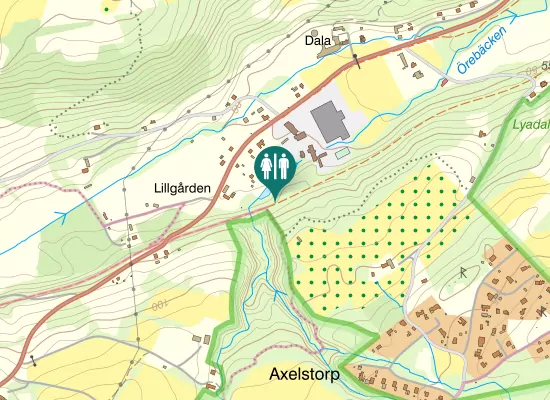 Karta over Bjäre Banvall