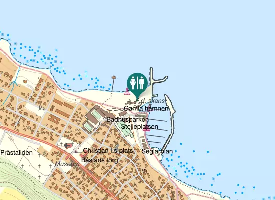 Karta over Strandpromenaden