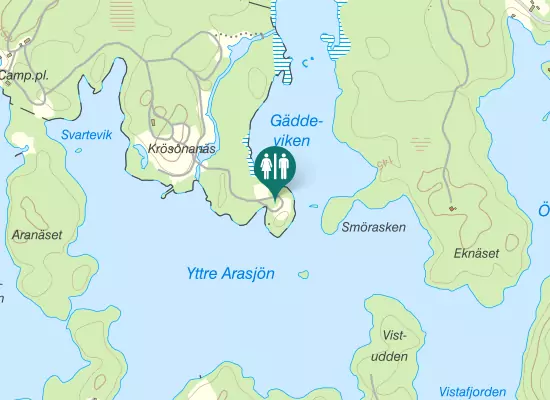 Karta over White Ribbon Trail