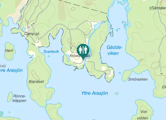 Karta over White Ribbon Trail