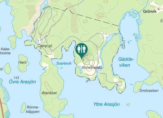 Karta over White Ribbon Trail