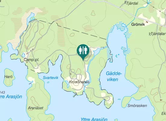 Karta over White Ribbon Trail