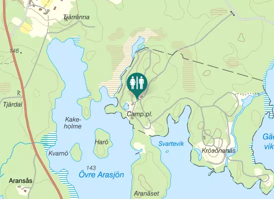 Karta over Blue Ribbon Trail
