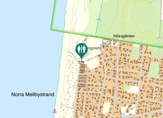Karta over Norra Strandvägen