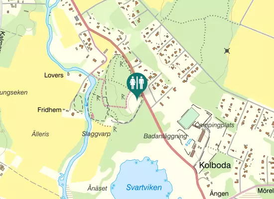 Karta over Kolbodagatan