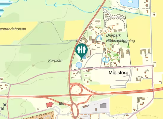 Karta over Djurparksvägen