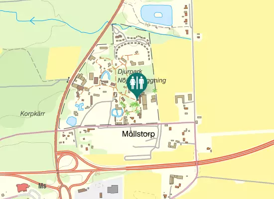 Karta over Djurparksvägen