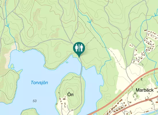 Karta over Torvsjöbrovägen