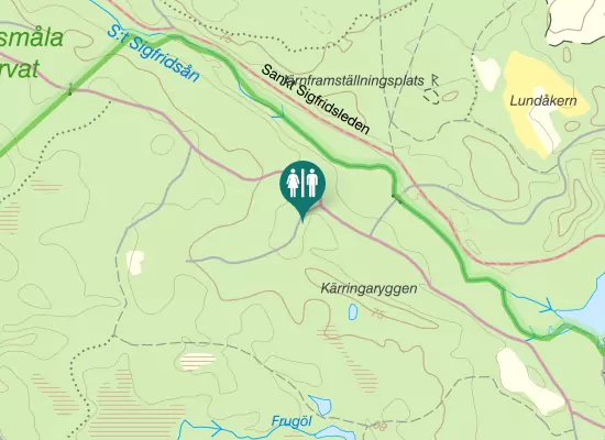Karta over Hanes väg