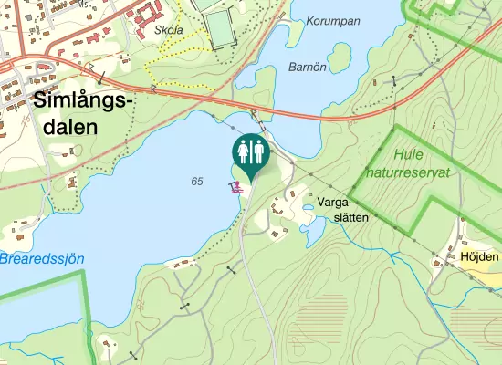 Karta over Brearedsvägen