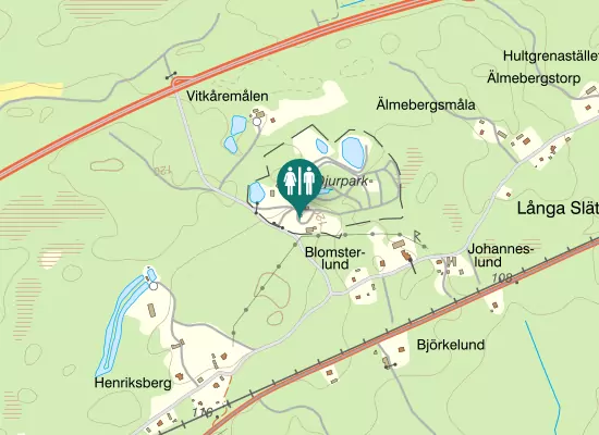 Karta över Glasrikets Älgpark 314