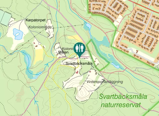 Karta over Svartbäcksmålavägen