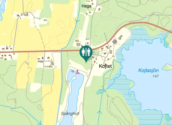 Karta over Gamla Alvestavägen