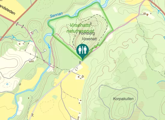 Karta over Virshultsvägen