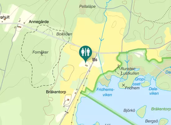 Karta over Södra Kvartlundsvägen